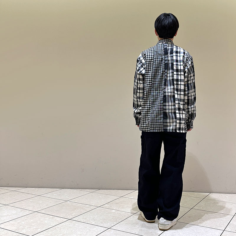 FUNSET OF ART ファンセットオブアートブラックチェックポストシャツ