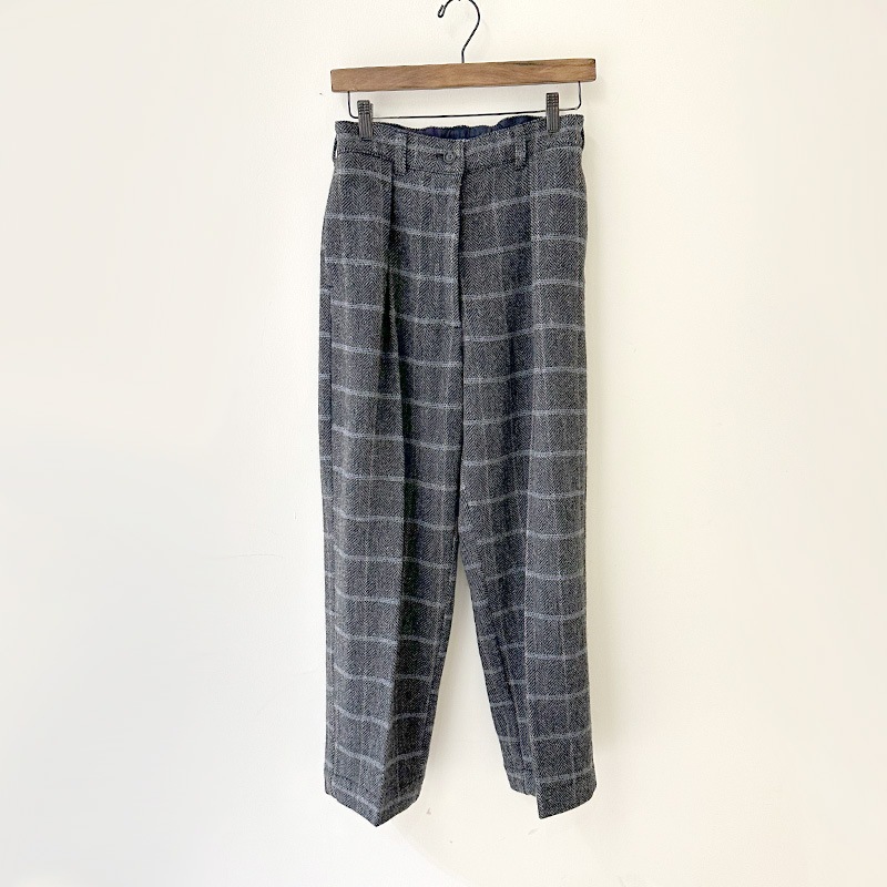 ティグルブロカンテ ヘリンボンチェックウール コモドスラックス