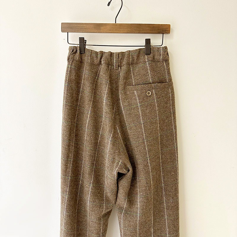 ティグルブロカンテ ヘリンボンチェックウール コモドスラックス