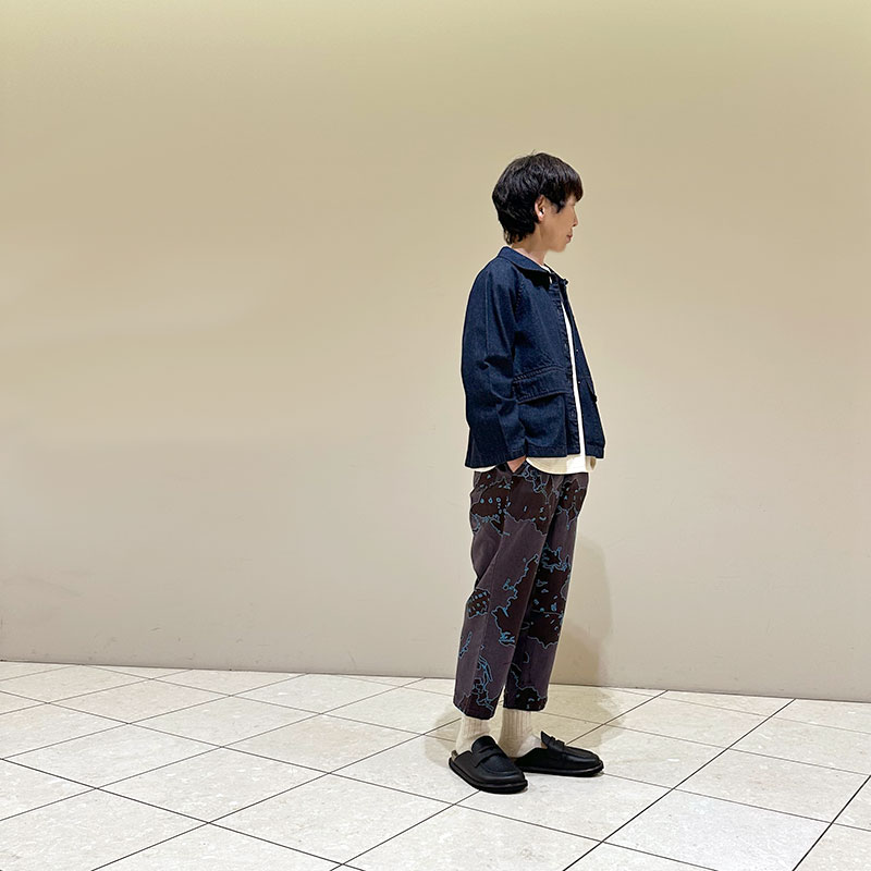 ティグルブロカンテ　インディゴジャケット　ナッパ服 ティグルブロカンテ 10ozデニム ビッグカラーラグランジャケット