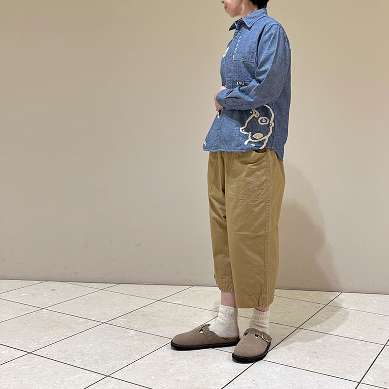 再入荷　ティグルブロカンテ kakei boys刺繍 レギュラーワークシャツ unisex indigo