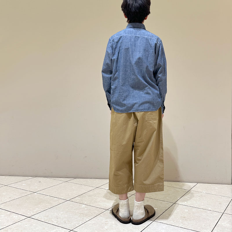 再入荷　ティグルブロカンテ kakei boys刺繍 レギュラーワークシャツ unisex indigo