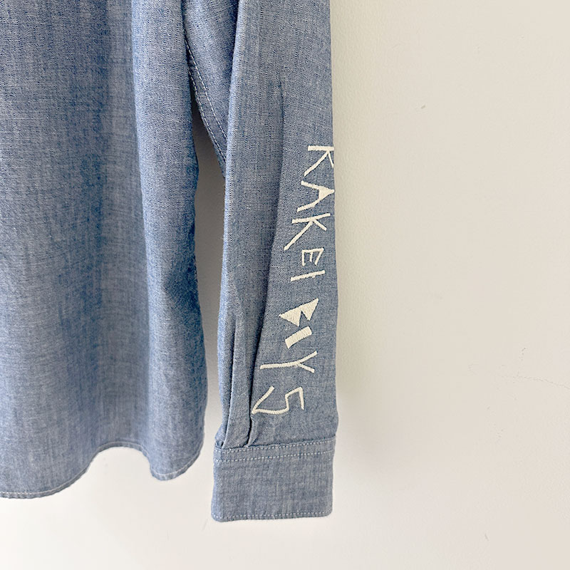 再入荷　ティグルブロカンテ kakei boys刺繍 レギュラーワークシャツ unisex indigo