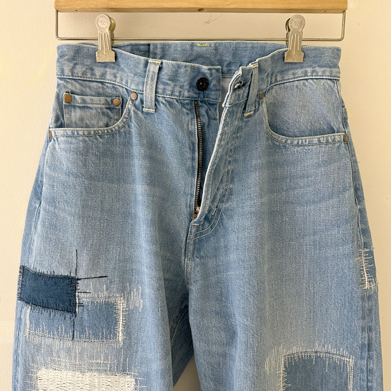 ティグルブロカンテ 12.75ozDenim Big5Pocketパンツ unisex Hand Damage