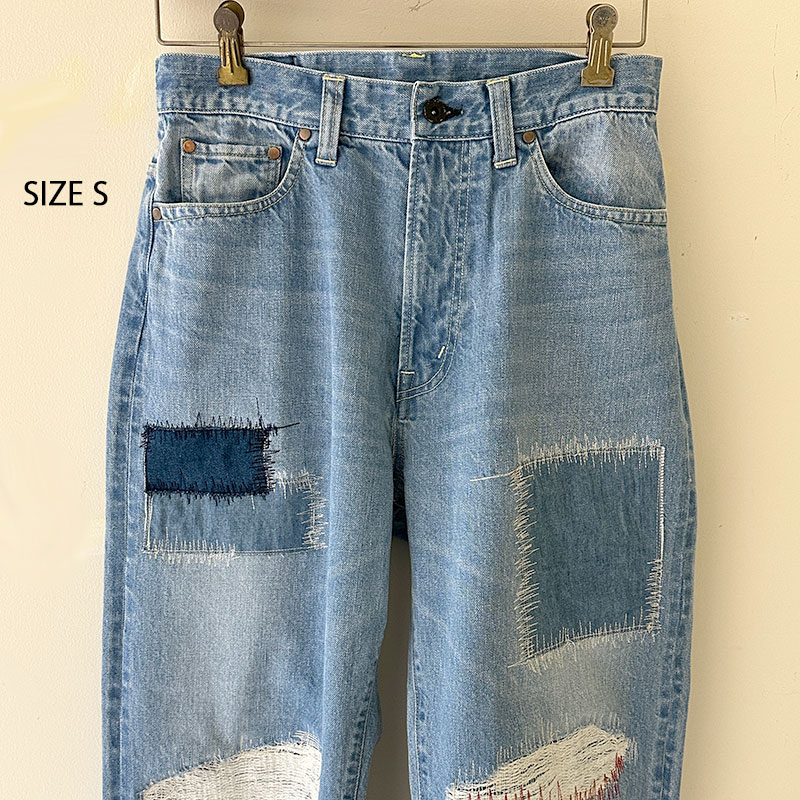 ティグルブロカンテ 12.75ozDenim Big5Pocketパンツ unisex Hand Damage