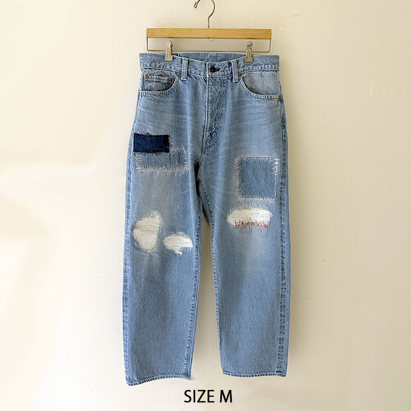 ティグルブロカンテ 12.75ozDenim Big5Pocketパンツ unisex Hand Damage