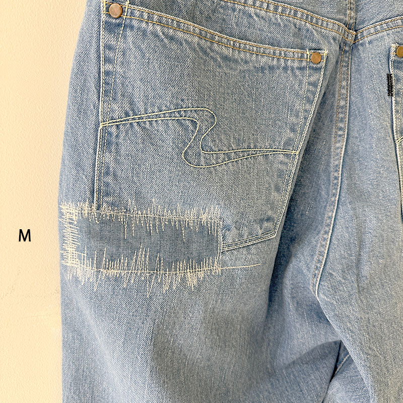 ティグルブロカンテ 12.75ozDenim Big5Pocketパンツ unisex Hand Damage