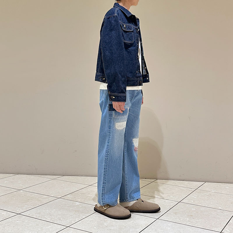 ティグルブロカンテ 12.75ozDenim Big5Pocketパンツ unisex Hand Damage