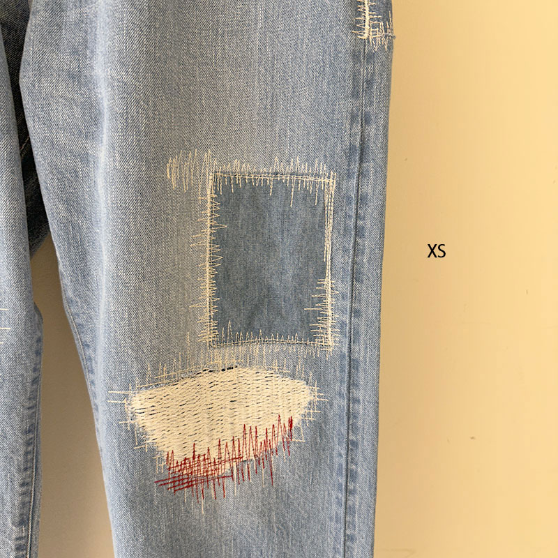 ティグルブロカンテ 12.75ozDenim Big5Pocketパンツ unisex Hand Damage