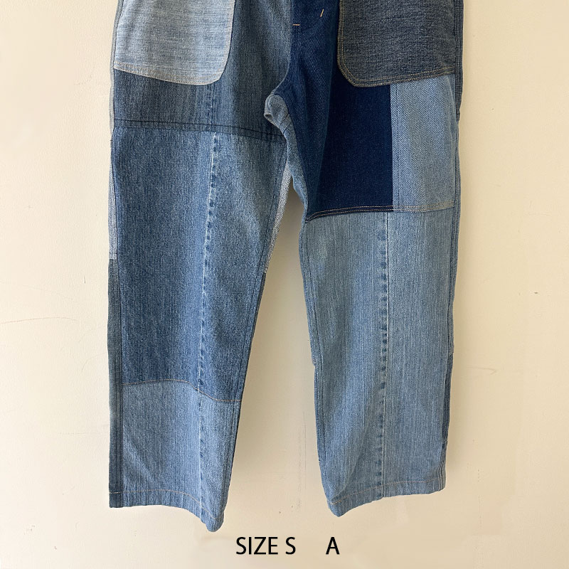 ティグルブロカンテ デニムMIX ベイカーパンツ unisex Indigo