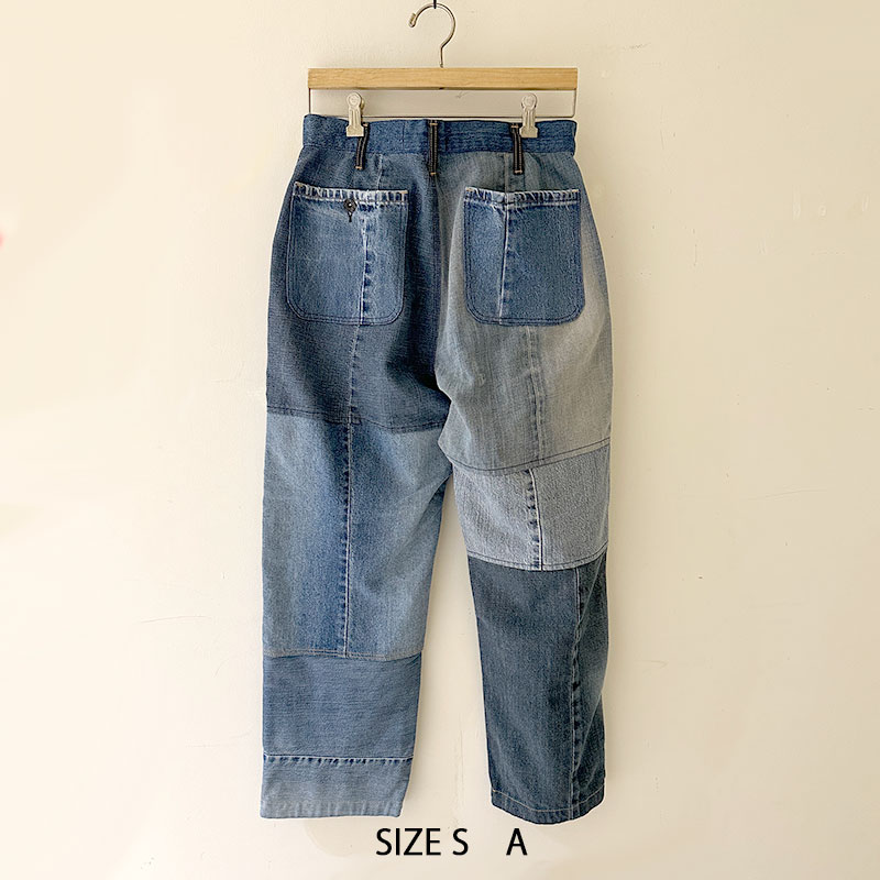 ティグルブロカンテ デニムMIX ベイカーパンツ unisex Indigo