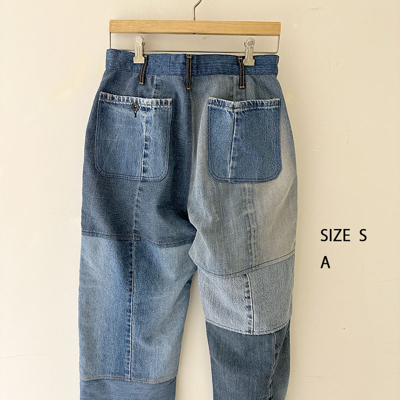 ティグルブロカンテ デニムMIX ベイカーパンツ unisex Indigo