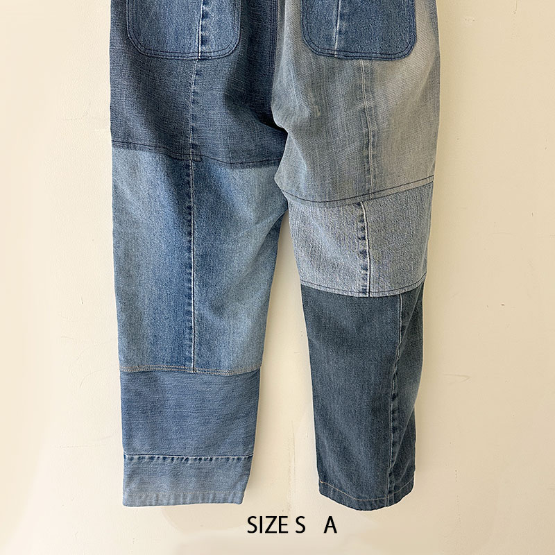 ティグルブロカンテ デニムMIX ベイカーパンツ unisex Indigo