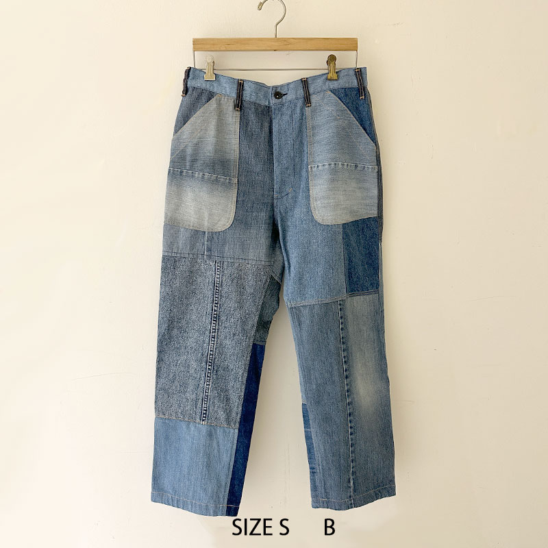 ティグルブロカンテ デニムMIX ベイカーパンツ unisex Indigo