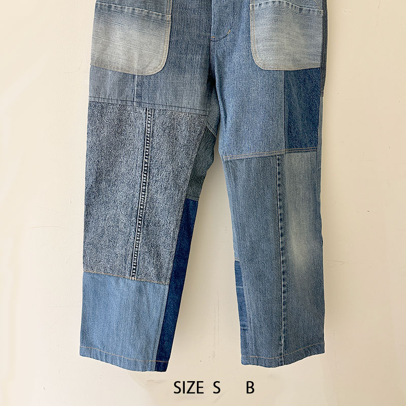 ティグルブロカンテ デニムMIX ベイカーパンツ unisex Indigo