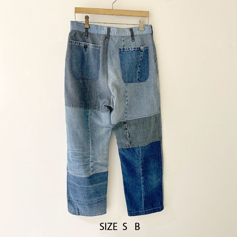 ティグルブロカンテ デニムMIX ベイカーパンツ unisex Indigo