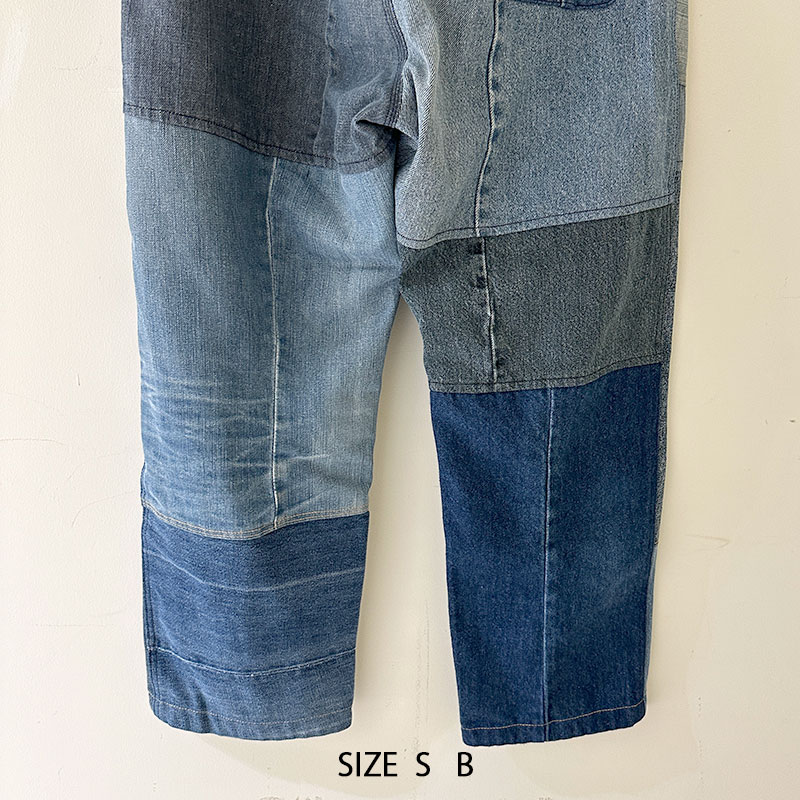 ティグルブロカンテ デニムMIX ベイカーパンツ unisex Indigo