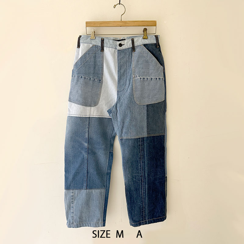 ティグルブロカンテ デニムMIX ベイカーパンツ unisex Indigo