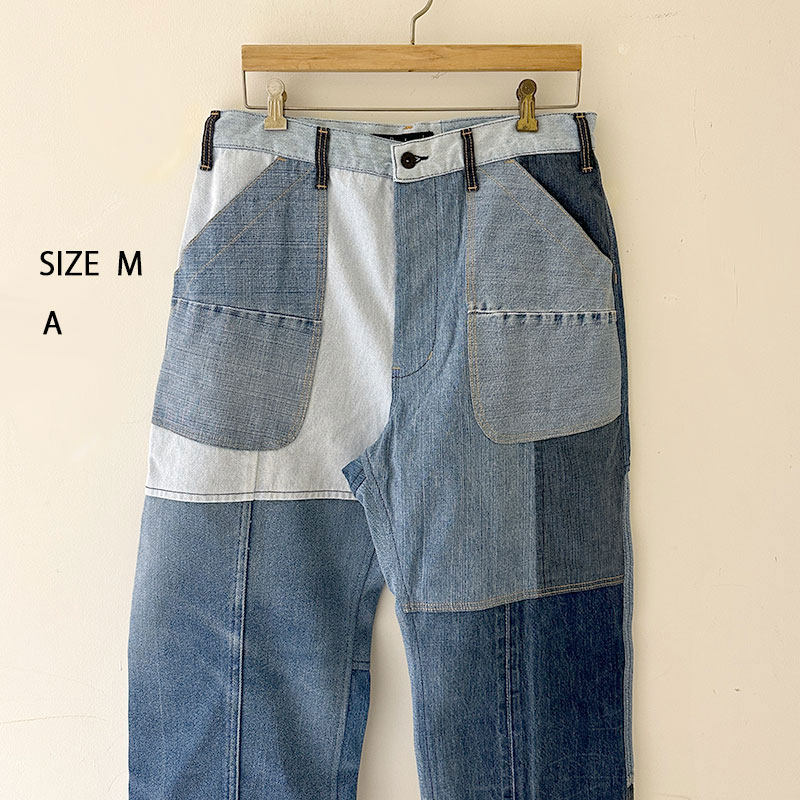 ティグルブロカンテ デニムMIX ベイカーパンツ unisex Indigo