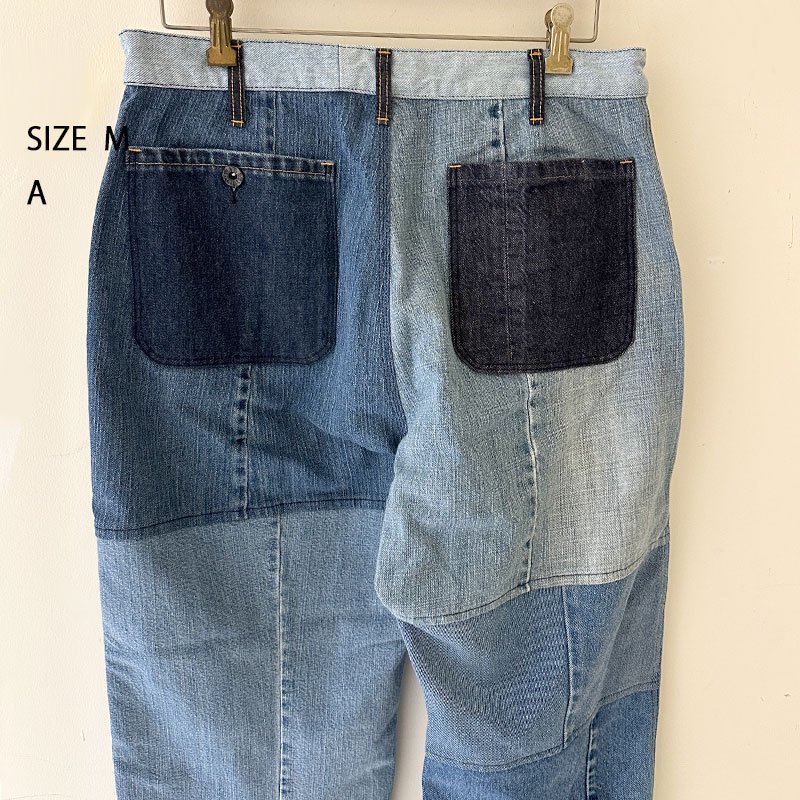 ティグルブロカンテ デニムMIX ベイカーパンツ unisex Indigo