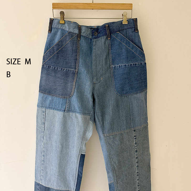 ティグルブロカンテ デニムMIX ベイカーパンツ unisex Indigo