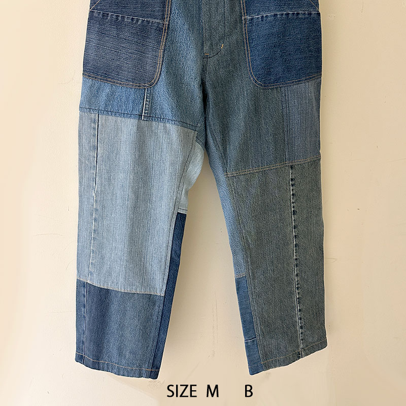 ティグルブロカンテ デニムMIX ベイカーパンツ unisex Indigo