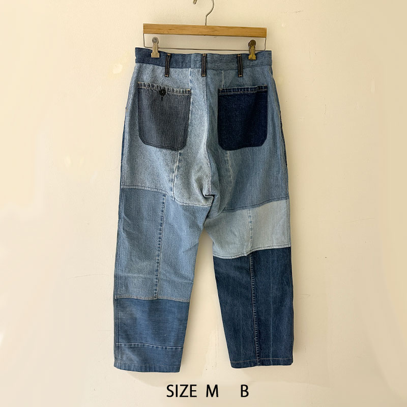 ティグルブロカンテ デニムMIX ベイカーパンツ unisex Indigo