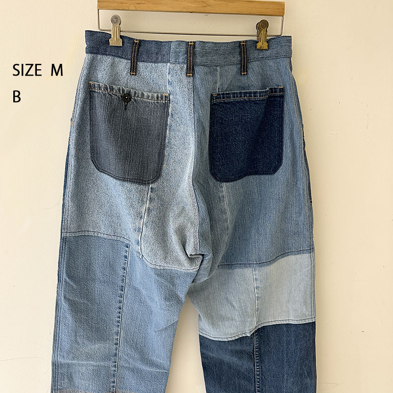 ティグルブロカンテ デニムMIX ベイカーパンツ unisex Indigo