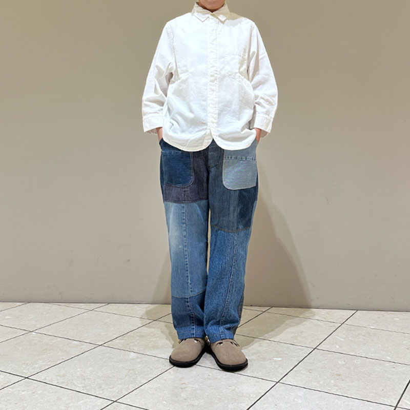 ティグルブロカンテ デニムMIX ベイカーパンツ unisex Indigo