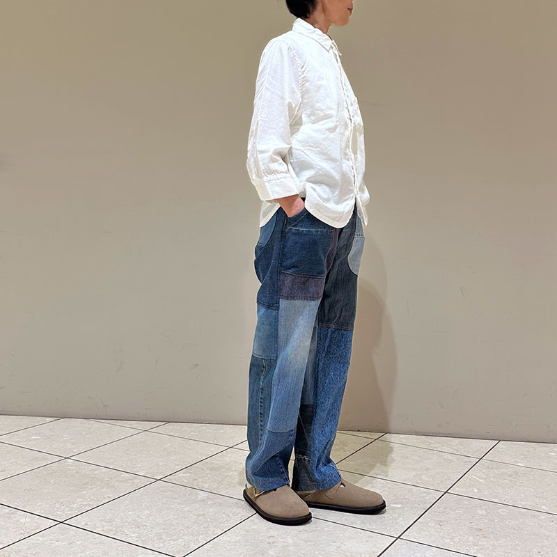 ティグルブロカンテ デニムMIX ベイカーパンツ unisex Indigo
