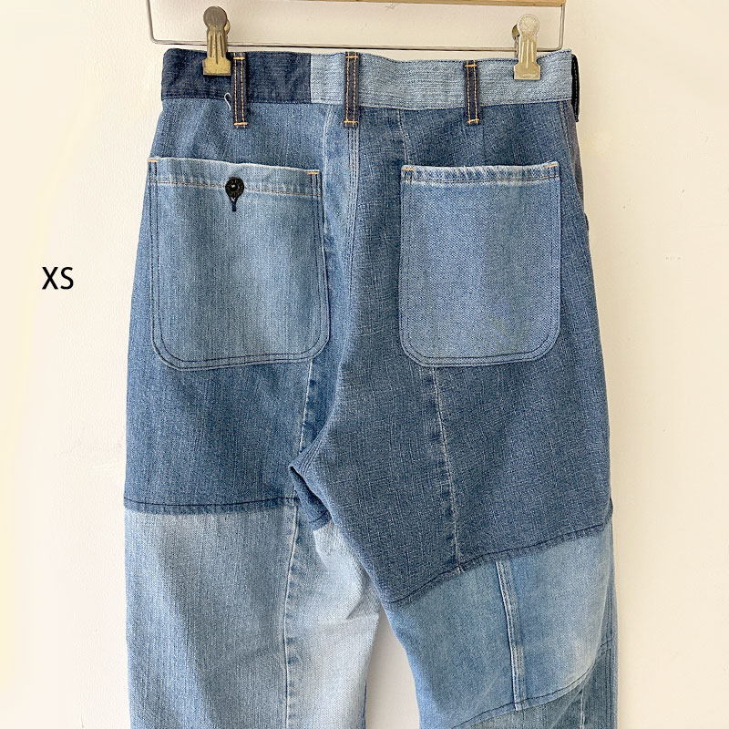 ティグルブロカンテ デニムMIX ベイカーパンツ unisex Indigo