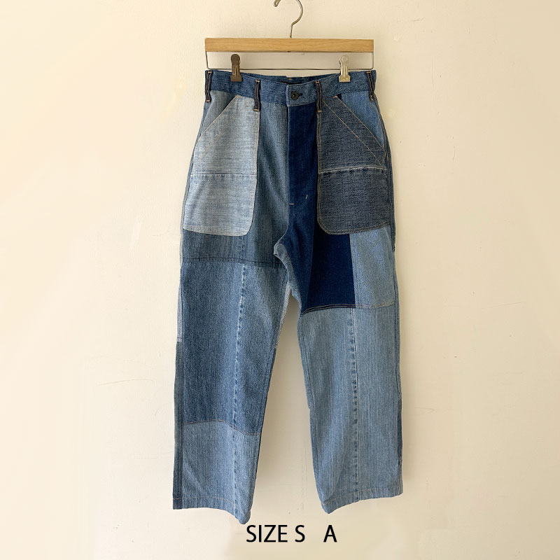 ティグルブロカンテ デニムMIX ベイカーパンツ unisex Indigo