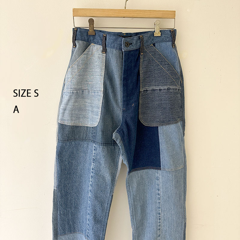 ティグルブロカンテ デニムMIX ベイカーパンツ unisex Indigo