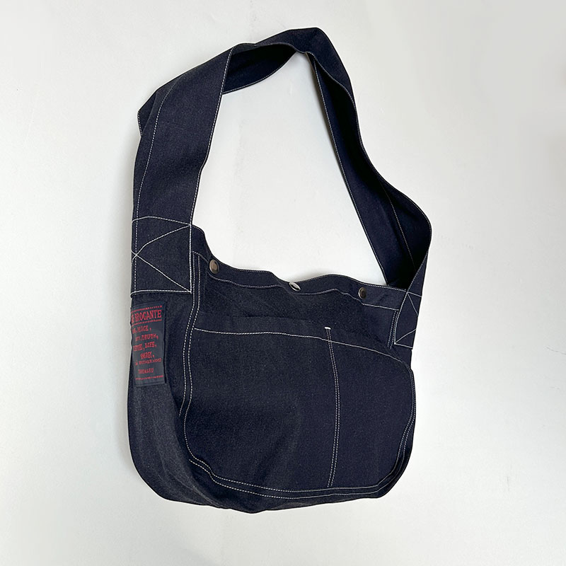 ティグルブロカンテ 10.5ozフラットデニム メッセンジャーバッグ Indigo