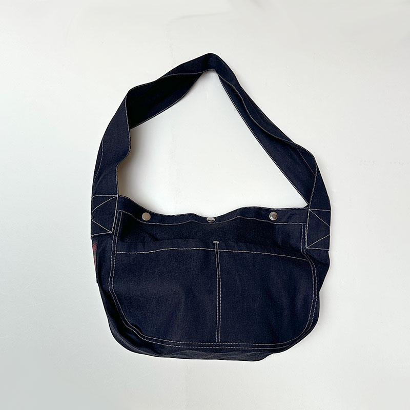 ティグルブロカンテ 10.5ozフラットデニム メッセンジャーバッグ Indigo