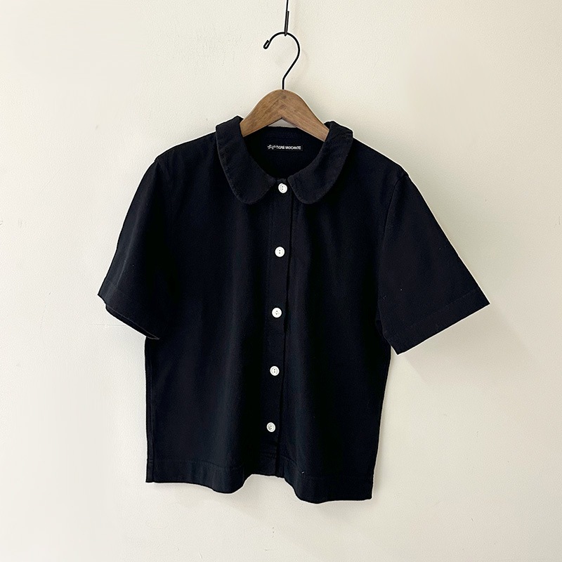 美品.天空丸.ティグルブロカンテ日本製 ティグルブロカンテ 20天竺 丸襟オープンポロTシャツ | TIGRE