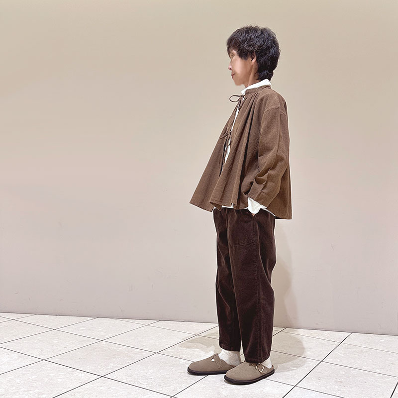 ティグルブロカンテ シアサッカーコール タゴサクロングパンツ unisex