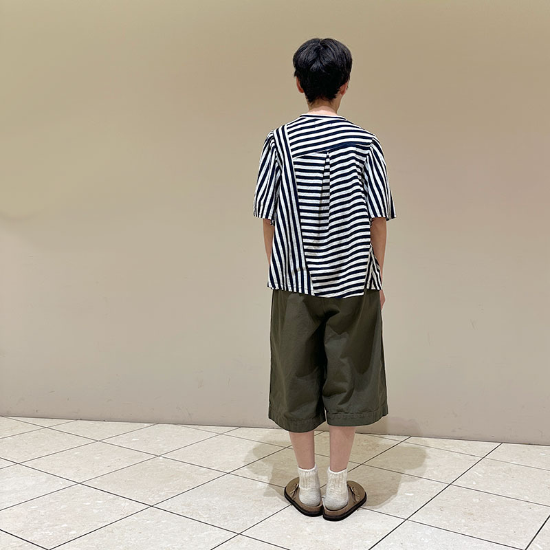 ティグルブロカンテ バックサテン カーゴキュロットパンツ