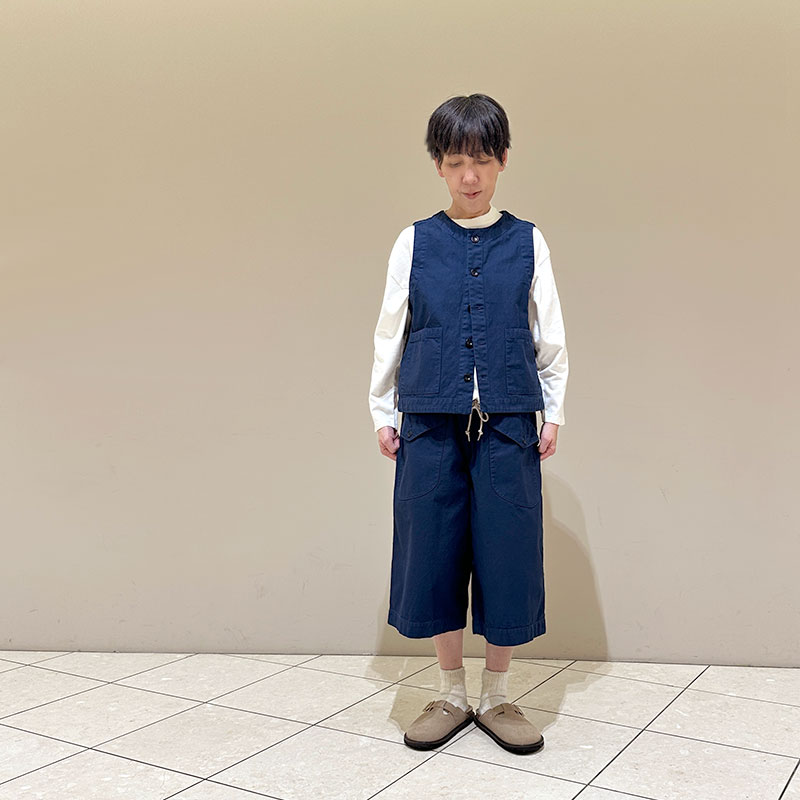 ティグルブロカンテ バックサテン カーゴキュロットパンツ