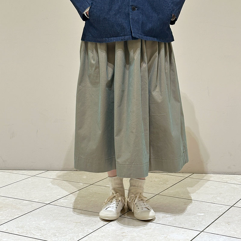 ティグルブロカンテ C/P玉虫ギャバ フィセルロングスカート