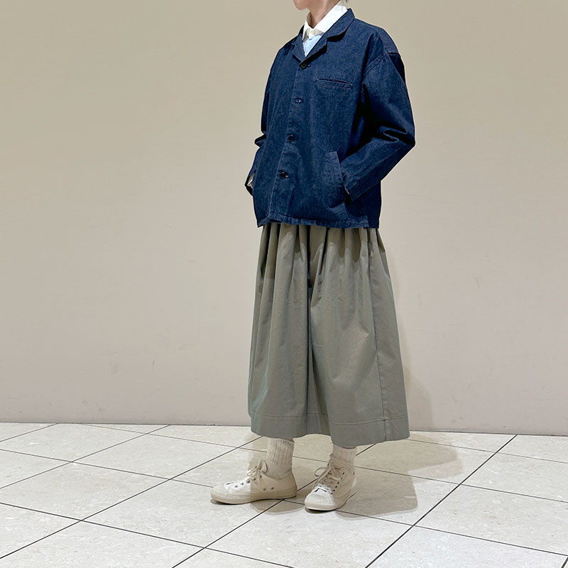 ティグルブロカンテ C/P玉虫ギャバ フィセルロングスカート