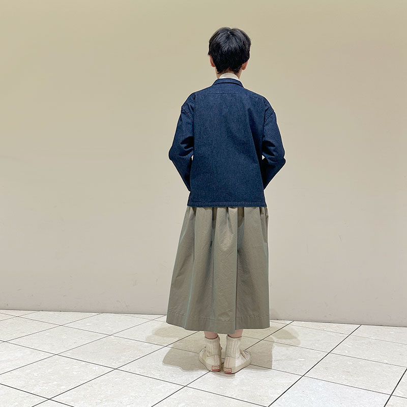 ティグルブロカンテ C/P玉虫ギャバ フィセルロングスカート