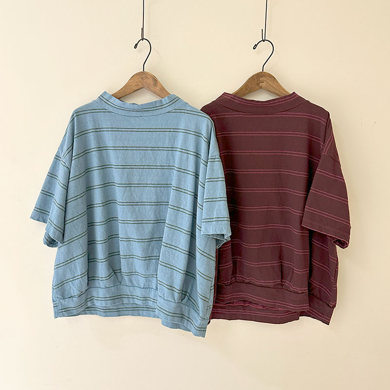 ティグルブロカンテ アイビーボーダー シェルタックTシャツ