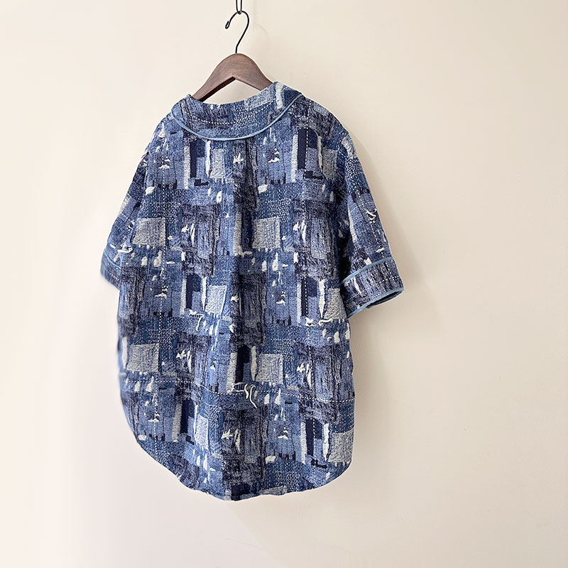 FUNSET OF ART ファンセットオブアート INDジャガードBOROベースボールシャツ