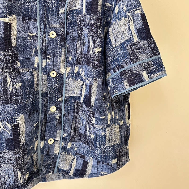 FUNSET OF ART ファンセットオブアート INDジャガードBOROベースボールシャツ