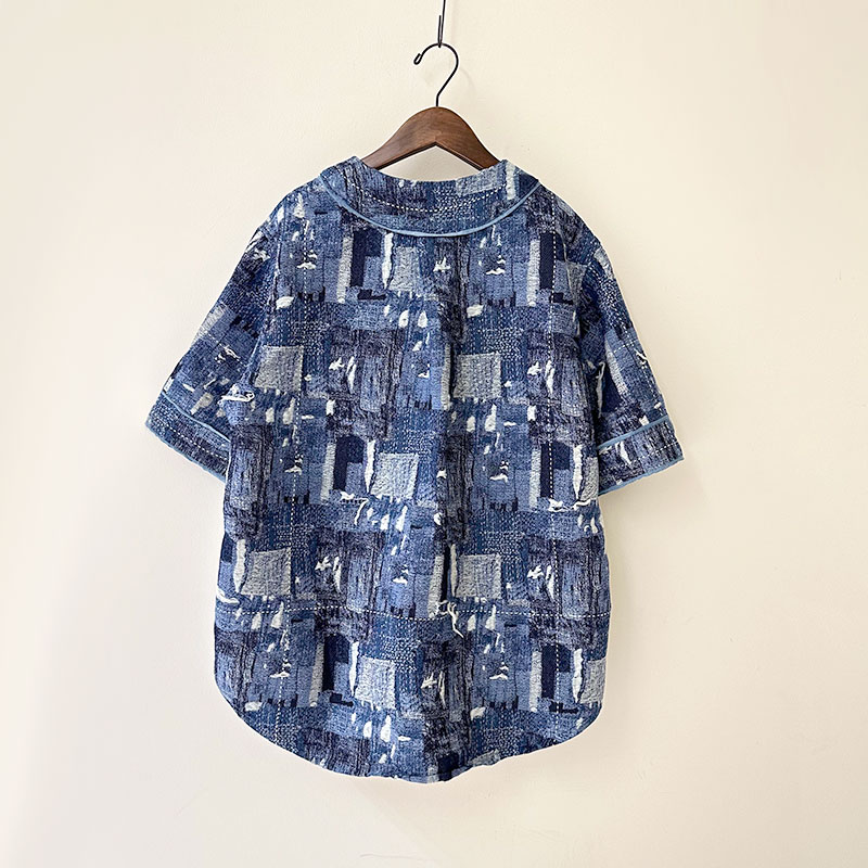 FUNSET OF ART ファンセットオブアート INDジャガードBOROベースボールシャツ