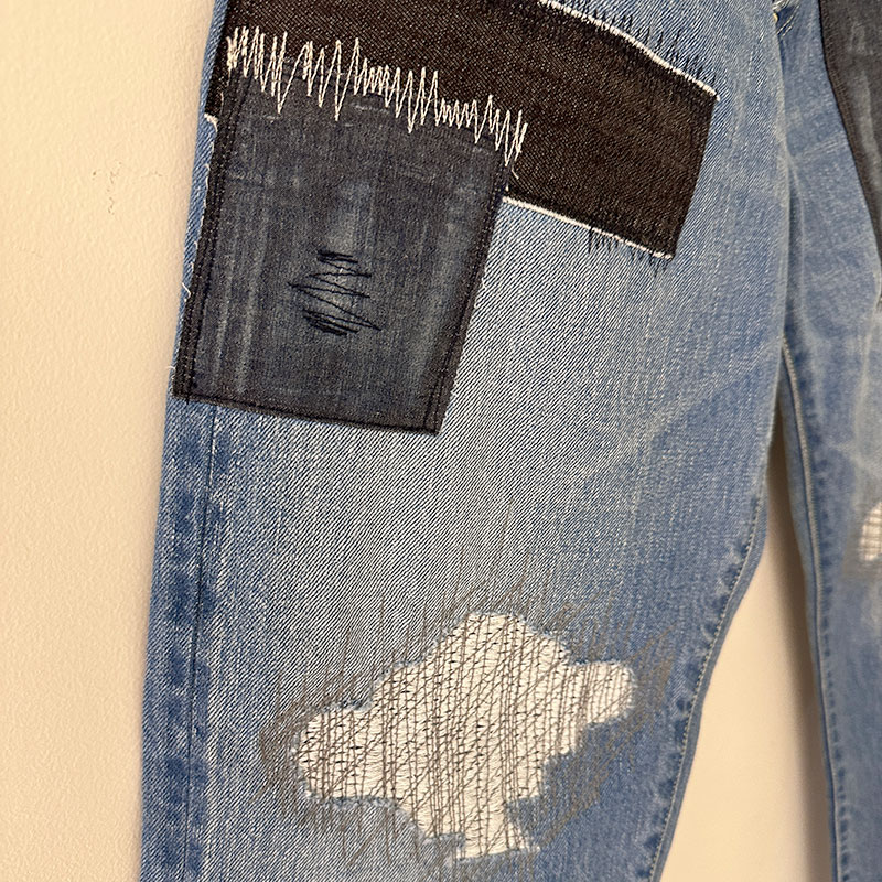 ティグルブロカンテ 12.75oz 5PKTストレートパンツ unisex Hand Damage