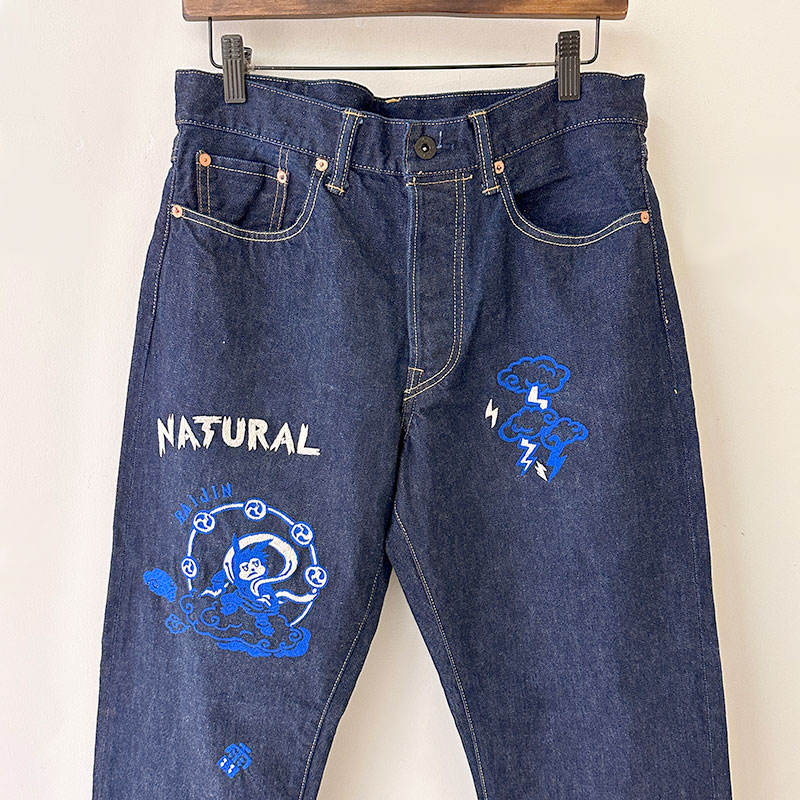 ティグルブロカンテ 風神雷神naugty 5ポケットパンツ unisex indigo