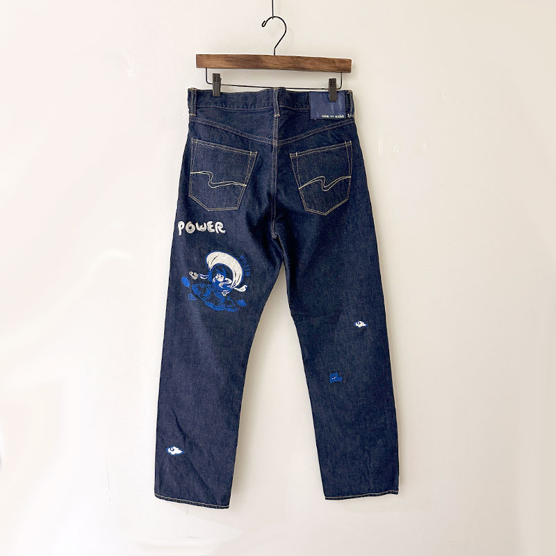 ティグルブロカンテ 風神雷神naugty 5ポケットパンツ unisex indigo