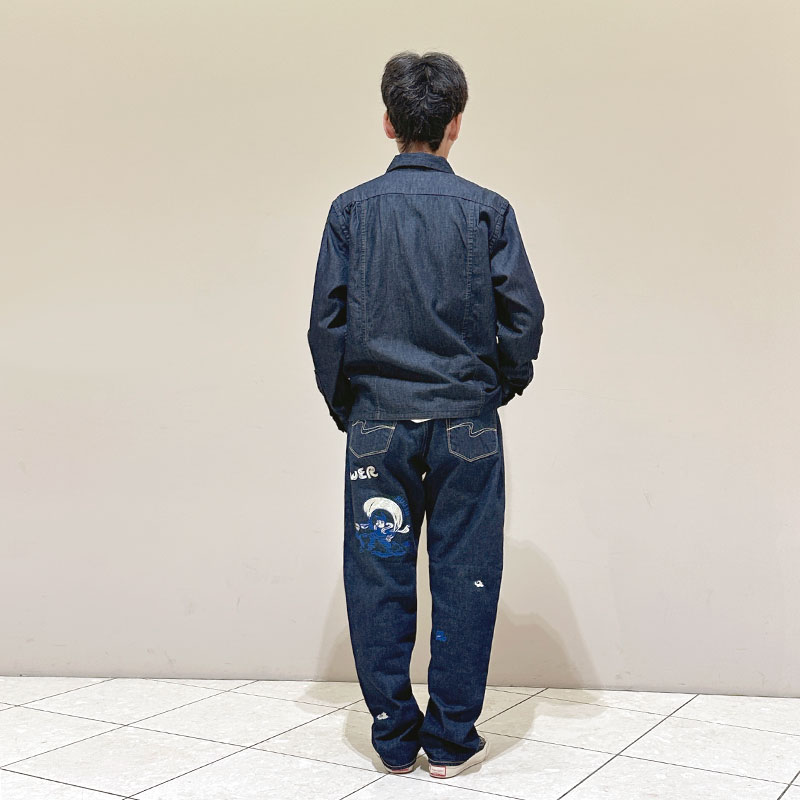 ティグルブロカンテ 風神雷神naugty 5ポケットパンツ unisex indigo